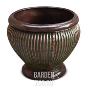 Вазон ребристый под бронзу US07959 - фото 29859