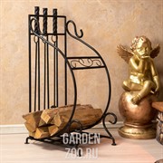 Дровница с аксессуарами для камина кованая 500-49 - фото 30844