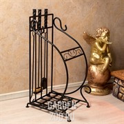 Дровница с аксессуарами для камина кованая 500-49 - фото 30846