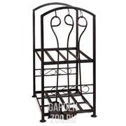 Дровница кованая с двумя полками чёрная 500-96 - фото 30859