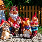 Фигура Гном с поганками - фото 30911