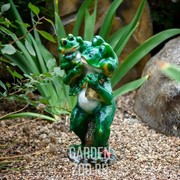 Фигура садовая Лягушка с лягушонком высота 40 см F07794 - фото 30926