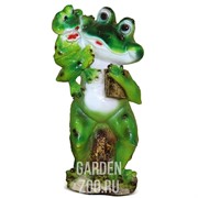 Фигура садовая Лягушка с лягушонком высота 40 см F07794 - фото 30927