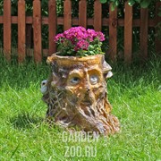 Кашпо Пень с глазами - фото 31064