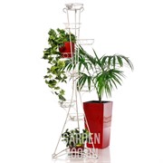 Подставка напольная Лоза на 9 цветов бело-золотая 14-109-WG - фото 32016