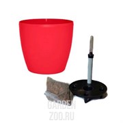 Горшок МАТИЛЬДА 16*15 с поливом вишневый - фото 32313