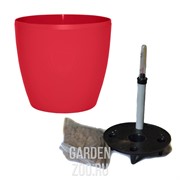 Горшок МАТИЛЬДА 24*22 с поливом вишневый - фото 32322