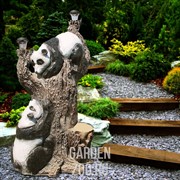 Фигура Дерево с пандами с фонарем - фото 32699