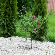 Подставка напольная Птица садовая кованая высота 74см чёрно-золотая 95-001-BG - фото 32883