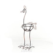 Подставка напольная Птица садовая кованая высота 74см чёрно-золотая 95-001-BG - фото 32884