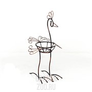 Подставка напольная Птица садовая кованая высота 74см чёрно-золотая 95-001-BG - фото 32885