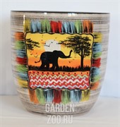 Горшок КАШТАН №5 0,6л РОСПИСЬ - фото 32963