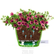 Горшок Асти 12л зеленое золото-белый - фото 33202