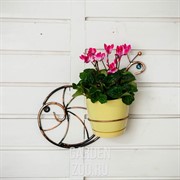 Цветочница настенная Улитка на 1 горшок 15см чёрно-золотая металл 96-004 - фото 33452