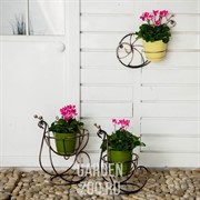 Цветочница настенная Улитка на 1 горшок 15см чёрно-золотая металл 96-004 - фото 33455