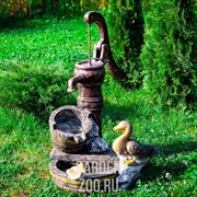 Фонтан садово-парковый декоративный Утки у колонки высота 100см U08249 - фото 33477