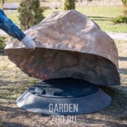 Крышка люка декоративная Песчанник диаметр 133см стеклопластик U07956 - фото 33509