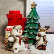 Фигура Снеговик с мешком F08421 - фото 34755