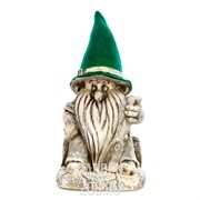 Фигура Гном на пне в шляпе флокированный FL08404-Z - фото 34893