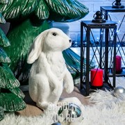 Фигура Заяц Русак флокированный FL07436 - фото 34902