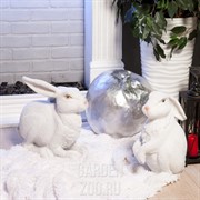 Фигура Заяц Русак флокированный FL07436 - фото 34904