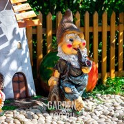 Фигура Гном с трубкой высота 70см F08047 - фото 35353