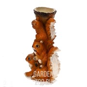 Фигура садовая поилка для птиц Белочки F08218 - фото 35381