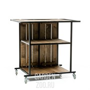 Стол с полками для летней кухни на колёсиках 59-259 - фото 35450