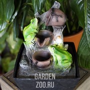 Фонтан настольный с подсветкой Лягушки Грин Эпл - фото 35495