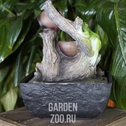 Фонтан настольный с подсветкой Лягушки Грин Эпл - фото 35496