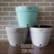 Горшок Асти 12л белый-черный - фото 35892