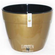 Горшок Асти 15л золотой-черный - фото 35898