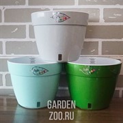 Горшок Асти 4л ментоловый-белый - фото 35907