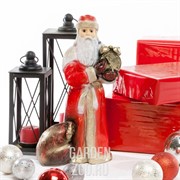 Фигура Дед Мороз с часами F08434 - фото 36789