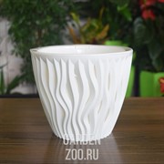 Кашпо Вдохновение 1,6л белый-белый - фото 37063