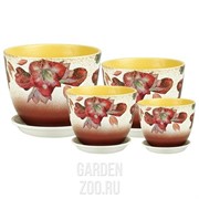 Набор горшков МИЛАН 4шт декупаж - фото 38009