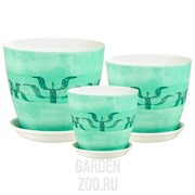 Набор горшков ГЕОМЕТРИЯ 3шт - фото 38024