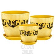 Набор горшков ГЕОМЕТРИЯ 3шт - фото 38025