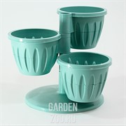 Каскад цветочный из 3-х 26 13,5*10см нефрит - фото 38098