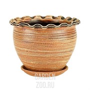 Горшок ЧУГУНОК Кантри корич. 23см - фото 38428