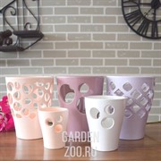 Кашпо Орхидея 8см зефирный - фото 38436