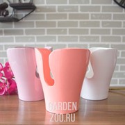 Кашпо ЛЕПЕСТОК 14см пудровый - фото 38441