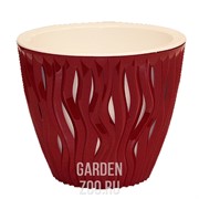 Кашпо Вдохновение 1,6л бордовый - фото 38479