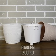 Кашпо Ажур 4л белый-белый - фото 38511