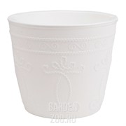 Кашпо Ажур 4л белый-белый - фото 38512