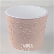 Кашпо Ажур 4л пудровый - фото 38516