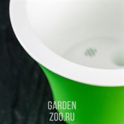 Горшок Сити 15*13 лайм-белый с вкладышем - фото 39147