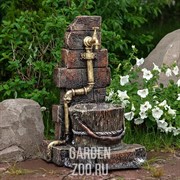 Умывальник садовый с кадкой и латунным краном высота 71 см U08765 - фото 39253