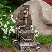 Умывальник садовый с кадкой и латунным краном высота 71 см U08765 - фото 39255