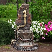 Умывальник садовый с кадкой и латунным краном высота 71 см U08765 - фото 39257